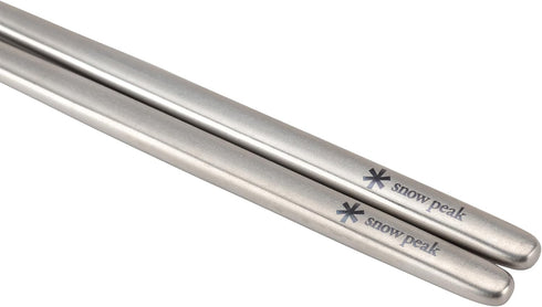 Snow Peak Titanium Chopsticks with Carry Case - Durable Camping Cutlery - Essential Utensils for Camping, Hiking & Home
