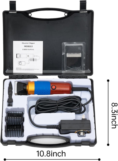 200W 2 10ft Electric Sheep Shears Professional Animal Clippers with Blades, Cord, Low-Noise & Safe Design for Sheep