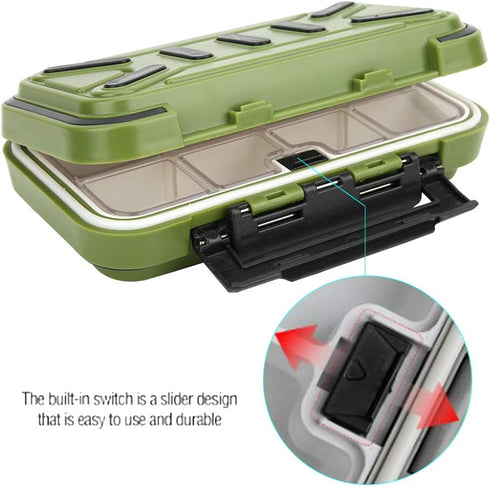 Portable Fishing Tackle Box, Waterproof Damping System Fishing Tackle Container for Outdoor Accessories