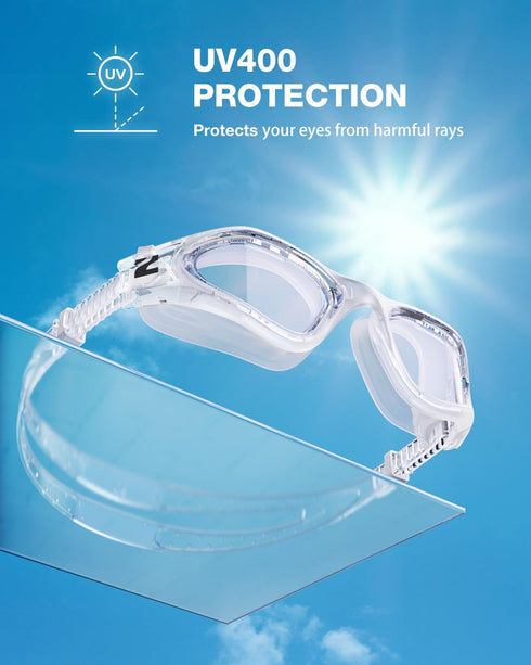 ZIONOR G1 SE Swim Goggles - Anti-Fog for Adult Men and Women