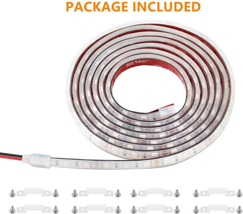 ROLiGHTiC 12V 4FT IP68 Marine Submersible Boat LED Strip Lights, Waterproof Underwater Led Lights, Boat Interior Light