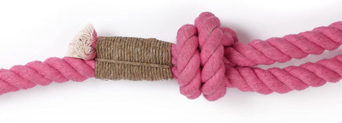 Pink Handmade Rope Leashes for Dogs, Cute Braided Cotton Leash for Medium & Large Dogs, 5FT