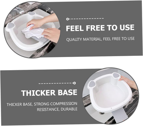 1set Healeved Boy Girl Wash Basin Integrated Washboard Portable Cleaning Basin for Camping Hiking Picnicking for Hand