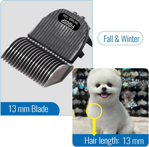 7FC Blade Replacement for Dog Grooming Clippers, Compatible with P70 Detachable Ceramic & Stainless Steel Blades