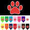 Pet and Dog Bandana Screen Printed, Red Swiss Dot Paw Yellow Small