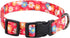 Rhea Rose 1 Inch Shock Collar Replacement Strap, Red Daisy, 2 Holes, Compatible with Most Underground Dog Fences