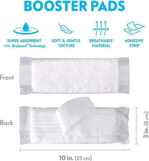 (30 Count) Paw Inspired Disposable Dog Diaper Booster Pads, Inserts for Male & Female Dog Diapers & Belly Bands