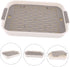 10.62X7.40X1.57 Inch Rabbit Litter Box Rectangular Small Pet Toilet with Raised Fence Non-Slip Bottom for Bunny