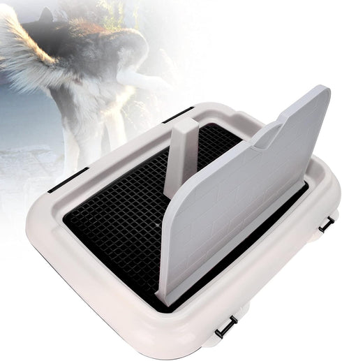 Puppy Dog Potty Tray Pee Pad Holder, Mesh Training Toilet for Small and Medium Dogs, Easy to Clean, Wall for Male Dogs