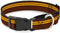 Buckle-Down Martingale Dog Collar, Racing Stripe Brown/Gold, 1.5" Wide, Fits 18-32" Neck Size, Large