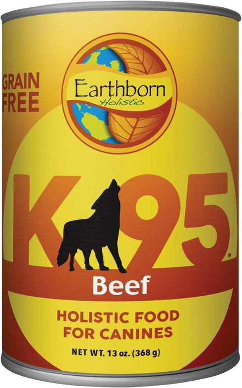Earthborn Holistic K95 Beef Recipe Grain-Free Canned Moist Dog Food 13 oz