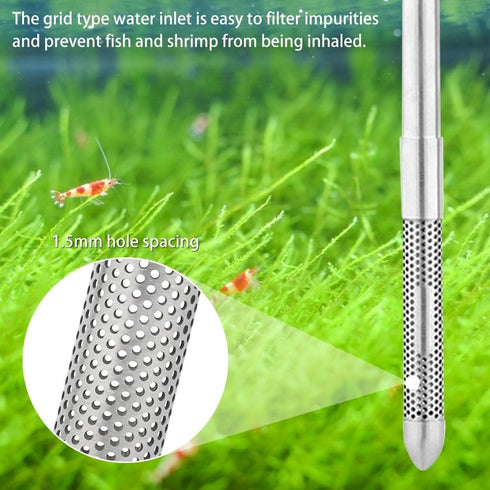 MiOYOOW Aquarium Inflow Outflow Pipe, 304 Stainless Steel Lily Water Pipe with Aluminum Alloy Clamp