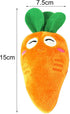 Katartizo 1 Pack Orange Soft Puppy Pet Supplies Cute Carrot Plush Chew Squeaker Sound Squeaky Toys for Dog Cat Birthday