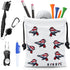 Leather Golf Valuables Pouch with Drawstring Closure, Portable Golf Ball Tee Handbag