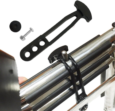 Telescoping Ladder Strap for Boat Yacht, Rubber Strap Secure Retaining Latch Band with Adjustable Mounting Holes