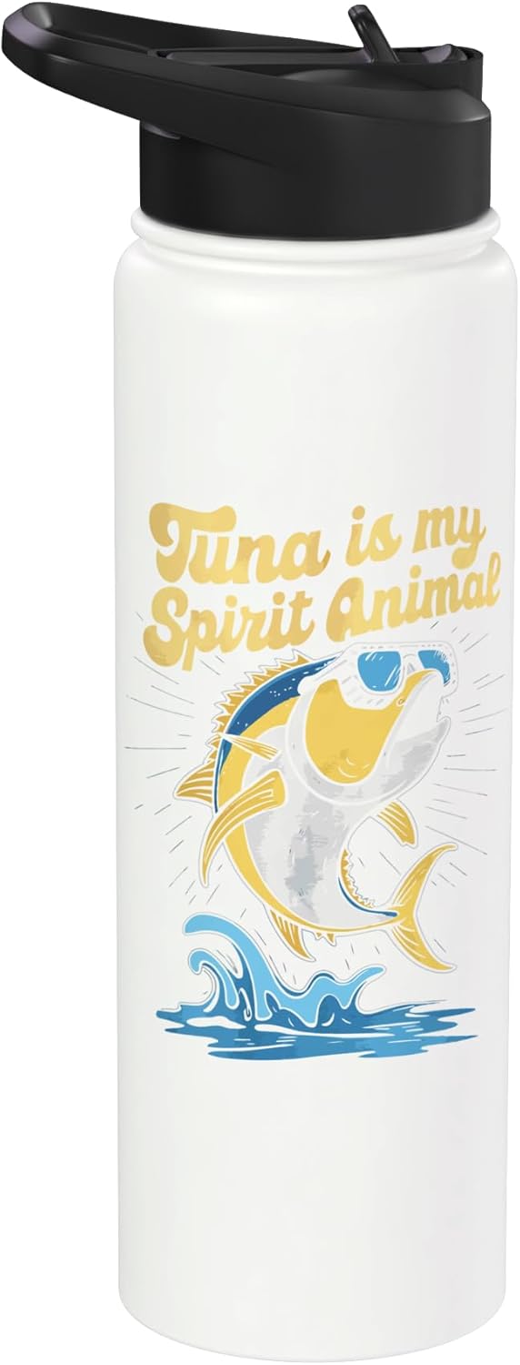 Tuna Fish Tuna Lovers Tuna Is My Spirit Animal Stainless Steel Insulated Water Bottle