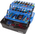 Flambeau Outdoors 6383FB Classic Tray Tackle Box, 3-Tray Portable Tackle Organizer, Frost Blue/Black