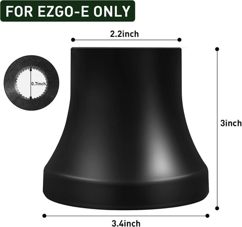 Golf Cart Steering Wheel Adapter, Golf Cart Accessories for EZGO TXT & RXV Golf Cart (Black Golf Cart Adapter)