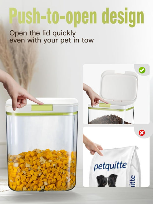5.8lbs/98OZ/5.3qt 5.5L LivLab Mker Airtight Dog food storage container with lids,Dog Treat Container With Measuring