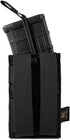 KRYDEX Tactical MOLLE Open-Top 5.56mm Mag Pouch with Strap for M4 M16 .223 Magazines, Single/Double/Triple