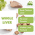 4.6 oz, PAWUP Freeze Dried Chicken Liver Pet Treats, High Protein Freeze-Dried Pet Food for Dogs, Cats, Fresh