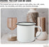 Sosoport 2Pcs Enamel Camp Mug, Retro Enamel Wine Cups with Handle for Camping Coffee, Vintage Metal Mug