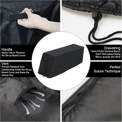 Weight Bench Cover - Waterproof Protective Cover for Exercise Workout Bench, 55x18x16inch