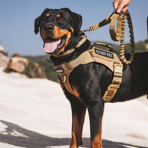 EXCELLENT ELITE SPANKER Tactical Dog Harness Vest, Adjustable No Pull Harness for Small Medium Large Dogs