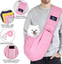 CUBY Dog and Cat Sling Carrier - Hands Free Reversible Pet Papoose Bag for Puppy, Small Dogs Cats Outdoor, Pink