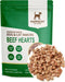 Freeze-Dried Beef Hearts Dog Treats, 1.76oz(50.0g), 100% Single Ingredient, High Protein Training
