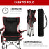 1-Pack, YSSOA Removable Footrest Reclining Camping Chair, Black