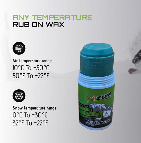 ZUMWax Non Fluoro RUB ON Racing Wax for Ski and Snowboard