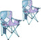 Nazhura 2 Pack Folding Camping Chair with Cooler Pouch, Mesh Backrest and
