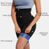 High-Waisted Ribbed Compression Shorts for Women - Sauna Workout Gear