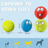 4 Pack Smiley Face Squeaky Dog Toys, 2.8" Soft Latex Rubber Balls for Small Medium Puppy Pet Dogs (Emoji)