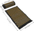 2pcs Set Acupressure Massage Pillow and Yoga Mat Portable Relaxation Accessories with Carry Bag for Stress Relief