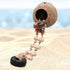 Neeenn Hermit Crab Climbing Toy, Natural Coconut Reptile Hideout with Ladder, Hanging Coconut
