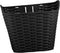 NOLITOY Bike Front Carrier Basket Braided Plastic Bike Vegetable Basket Black Retro