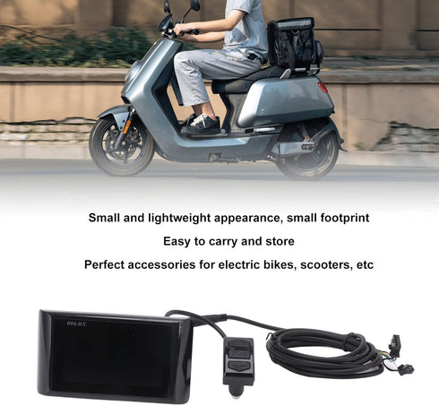 Topyond Ebike LCD Display, SW900 Control Panel for Electric Bike - Advanced LCD Display for Bicycles and Scooters