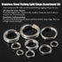 Hilitchi 210Pcs Fishing Tackle Split Rings, High Strength Stainless Steel, 9 Sizes for Heavy Fishing Lures Connector