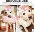Pet Crown - Reusable Birthday Party Crown for Dog & Cat, Pink with 0-9 Figures Charms