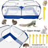 GABraden Small Animals Playpen,Reptiles Cage,Chicken Run Coop Chicken Playpen Breathable Transparent Pet Playpen Pop