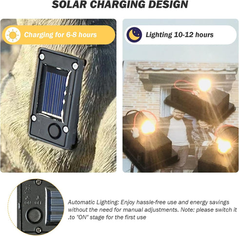 Eioflia 2Pcs 2.8x1.6'' Solar Batteries for Outdoor Solar Lights Waterproof Battery Box Lantern Replacement Top