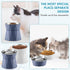 Cat Feeder, 2 Pcs Elevated Stainless Steel Bowls with Adjustable Raised Stand, Non-Slip Pet Food and Water Bowl for Pets