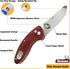 Kids Pocket Folding Knife with Safety Rounded Tip, Japanese Stainless Steel and Rosewood, Children’s First Knife