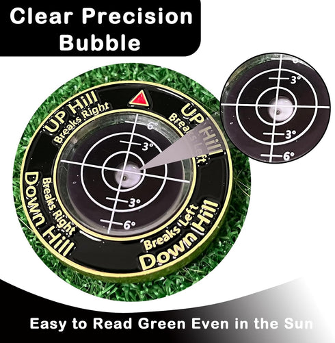 Golf Green Reader - Bubble Golf Training Tool, Level Golf Ball Marker for Accessories to Improve Your Putting