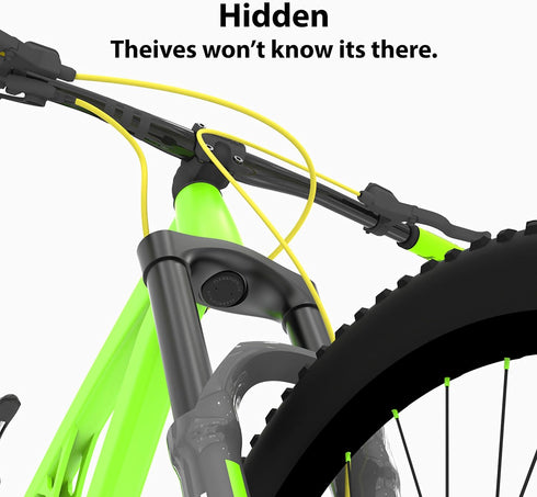 TagVault Mountain Bike AirTag Fork Mount, Anti-Theft and Ultra-Secure for Tapered Head Tubes