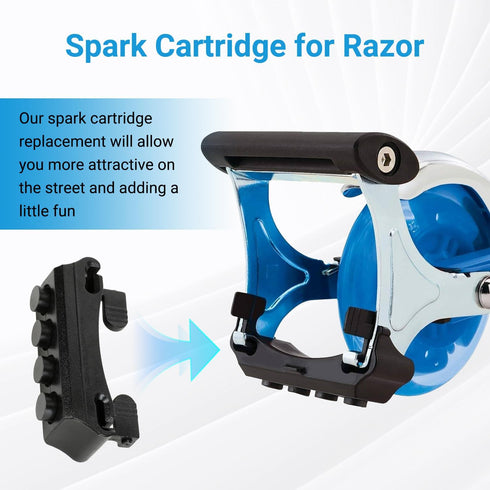 360 1.0 2.0 1-2 Pack EOPOAYI Spark Cartridge Compatible with Razor Flash Rider Trike, Spark Pad Replacement for eSpark