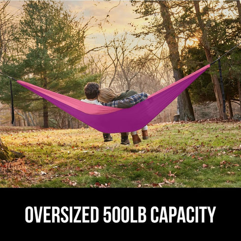 Hammock Hammocks Backpacking GORILLA GRIP Durable Camping with Heavy Duty Tree Straps, Portable for Outside, Easy