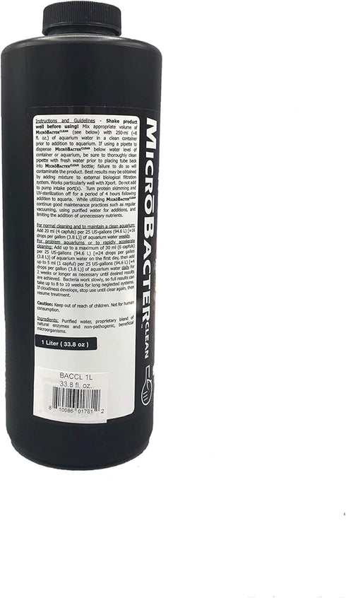 Brightwell Aquatics MicroBacter Clean - Microbial Culture & Enzyme Blend for Aquatic Tanks, 1 L